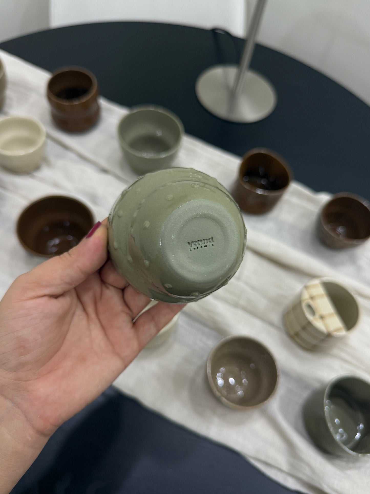 El yapımı Stoneware mini Fincan