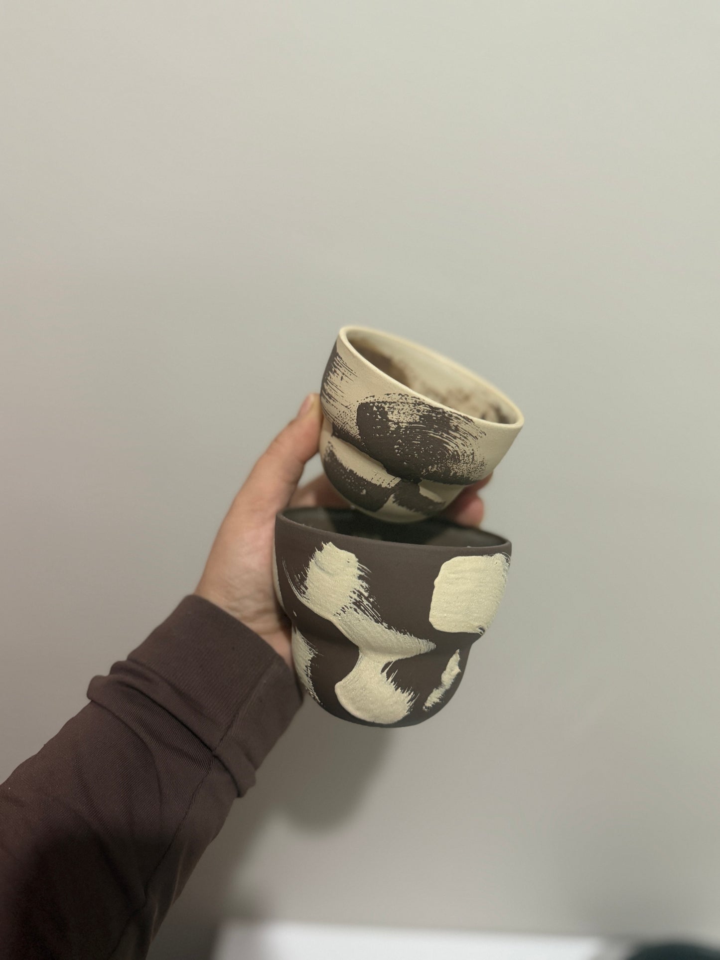 El yapımı Stoneware mini Fincan