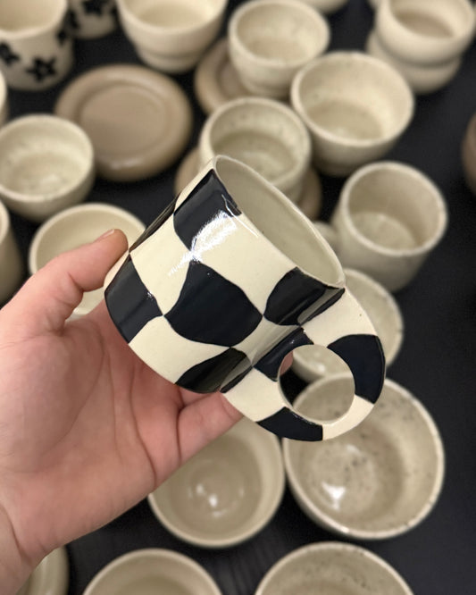 ÖN SİPARİŞ El yapımı Stoneware Duble Türk kahvesi Fincanı ( 17-24 KASIM )