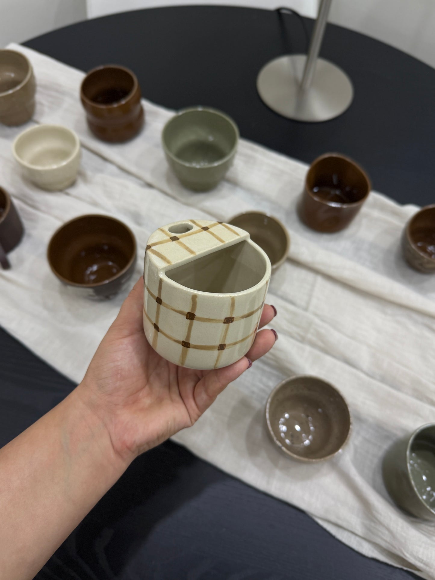 El yapımı Stoneware Sipper Mug