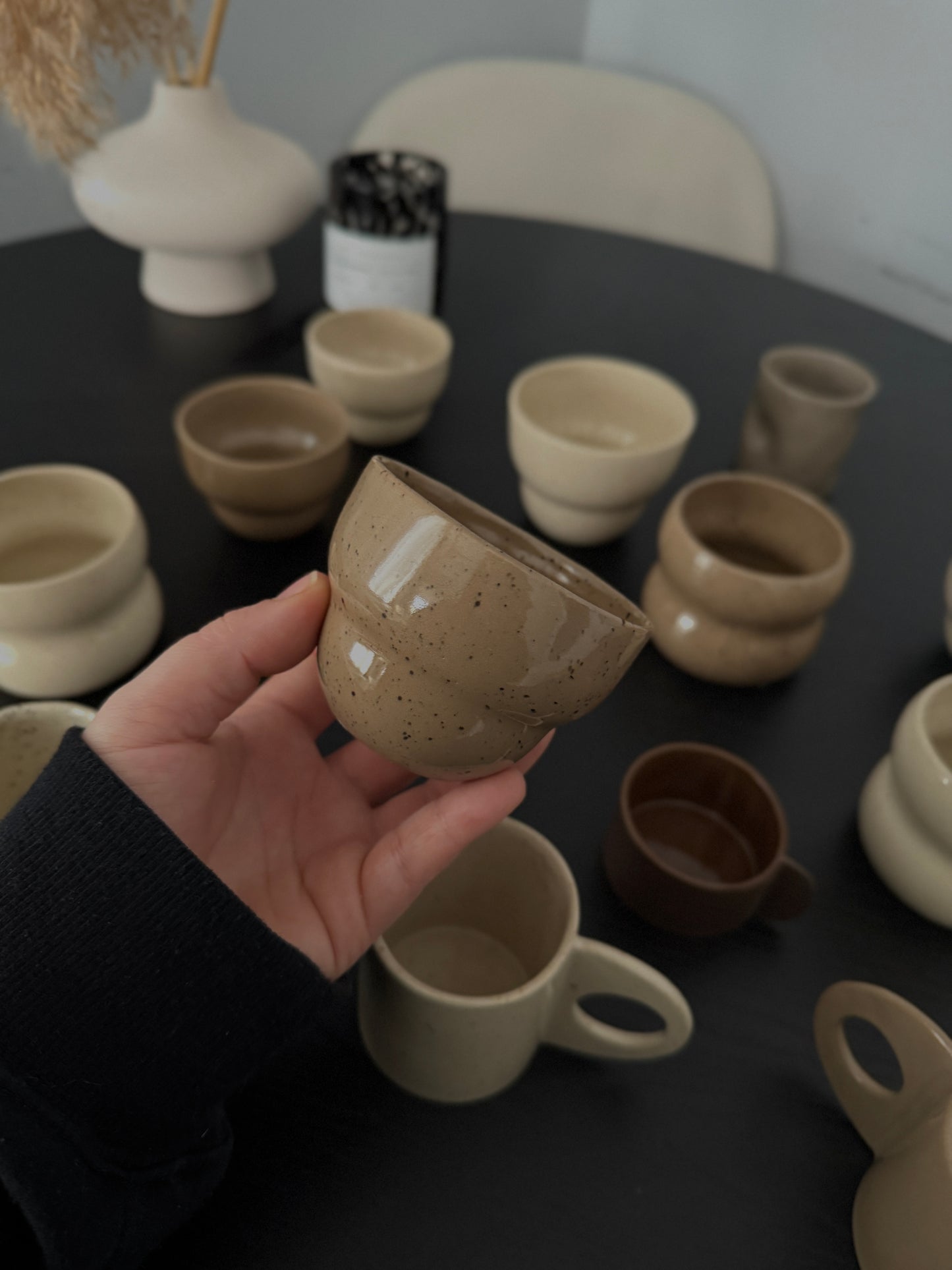 El yapımı Stoneware mini Fincan