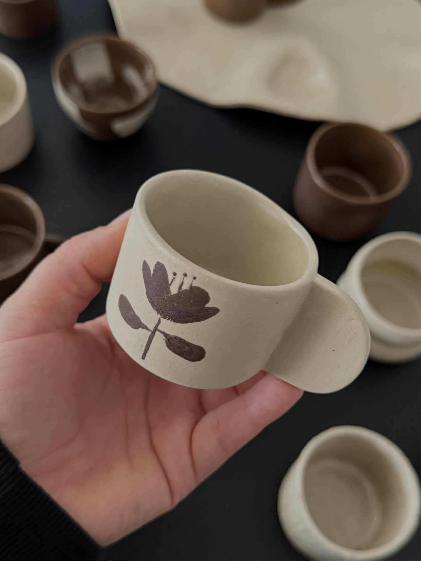 ÖN SİPARİŞ El yapımı stoneware espresso/türk kahvesi fincanı ( 17-24 KASIM )