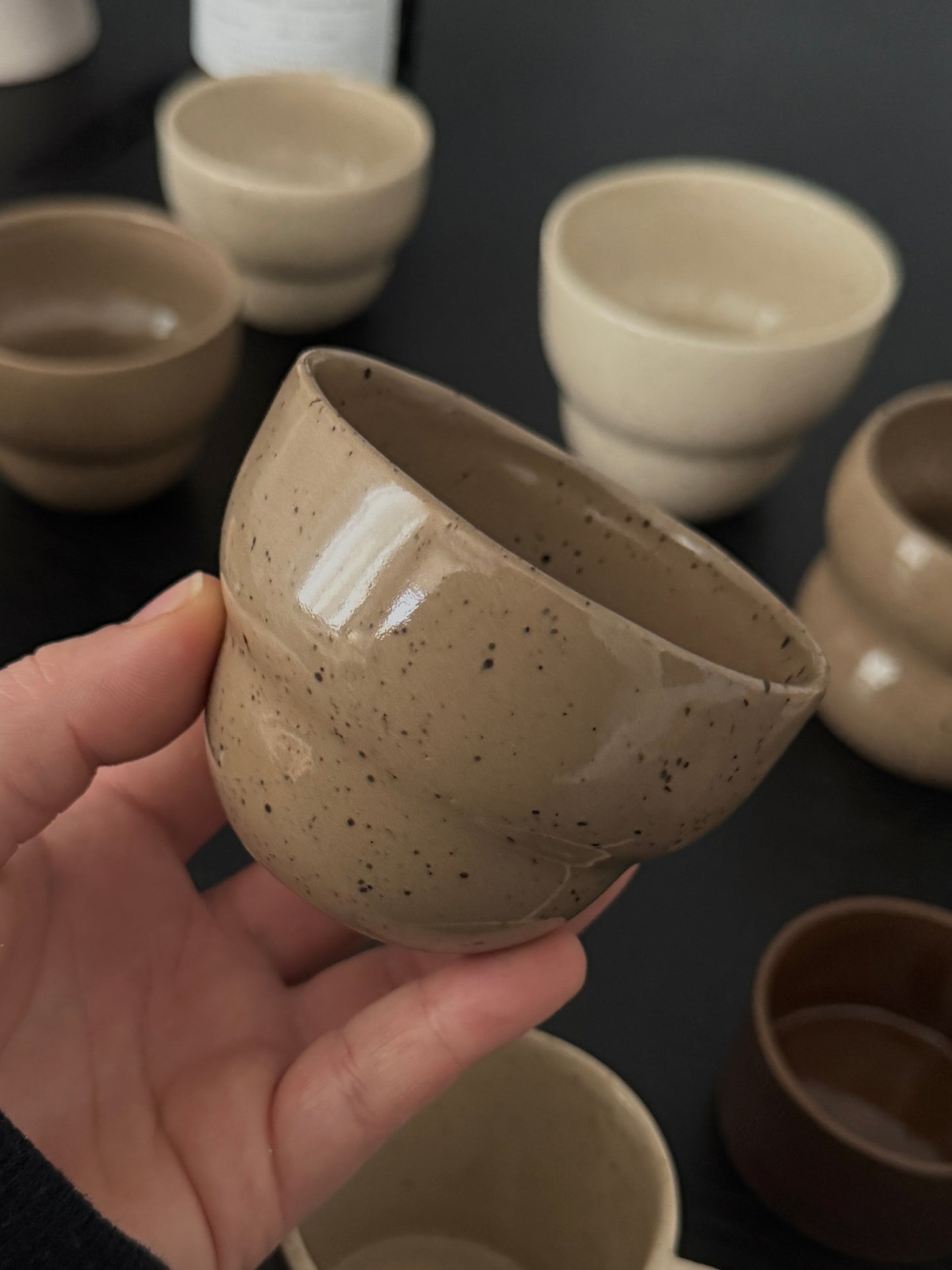 El yapımı Stoneware mini Fincan