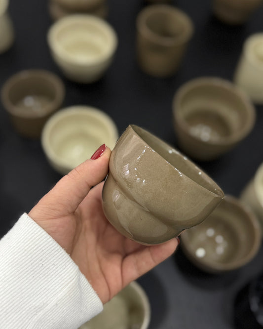 El yapımı Stoneware mini Fincan