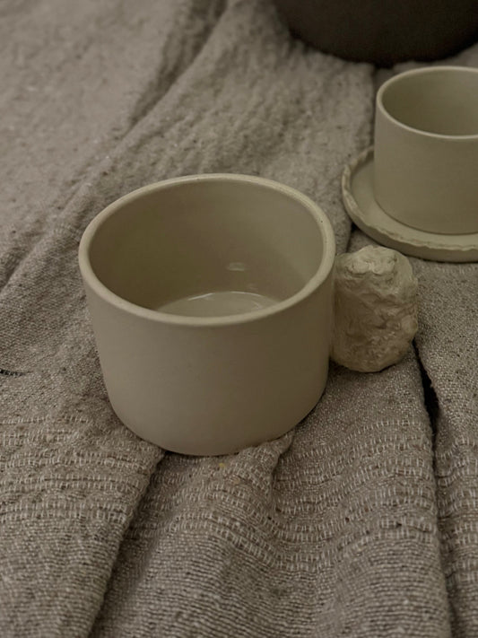El yapımı stoneware Duble Türk Kahvesi Fincanı