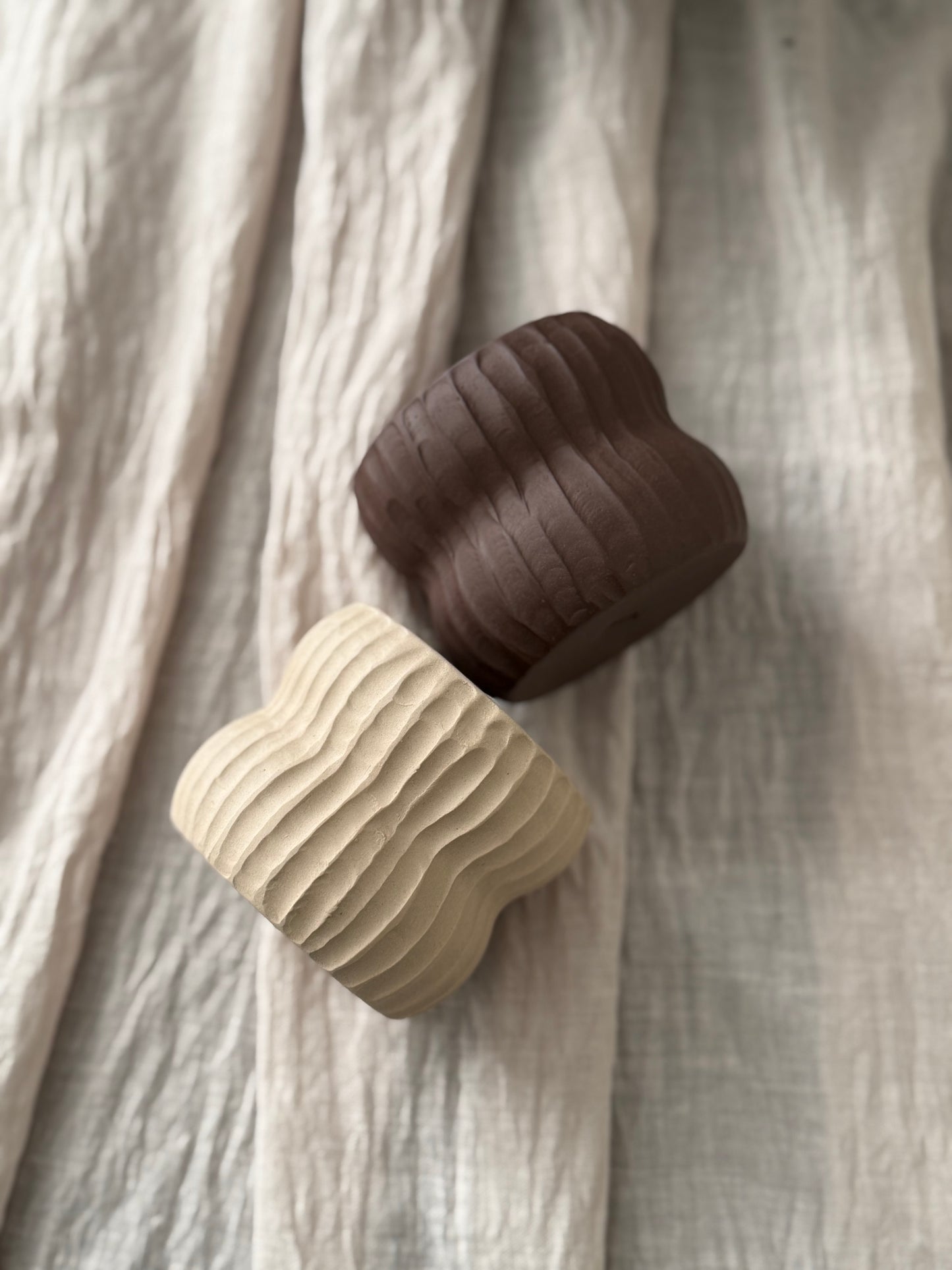 El yapımı Stoneware Boğumlu Kupa