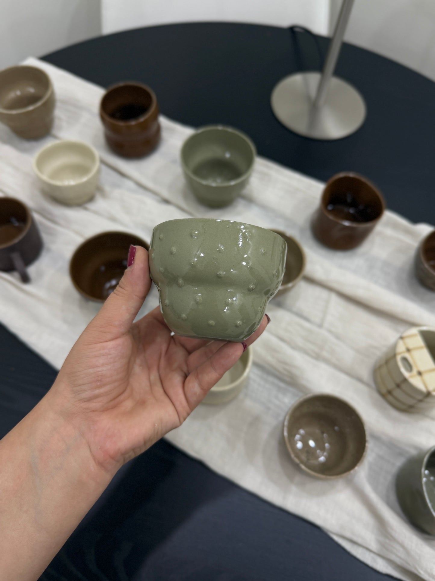 El yapımı Stoneware mini Fincan