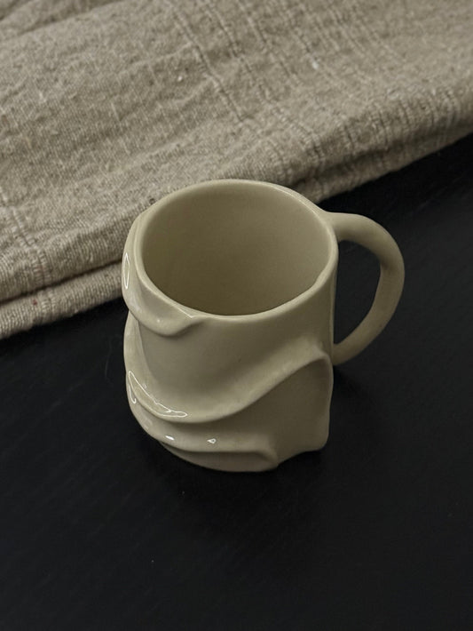 El yapımı stoneware kupa Duble Türk Kahvesi