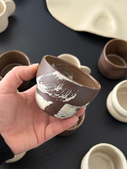 El yapımı Stoneware mini Fincan
