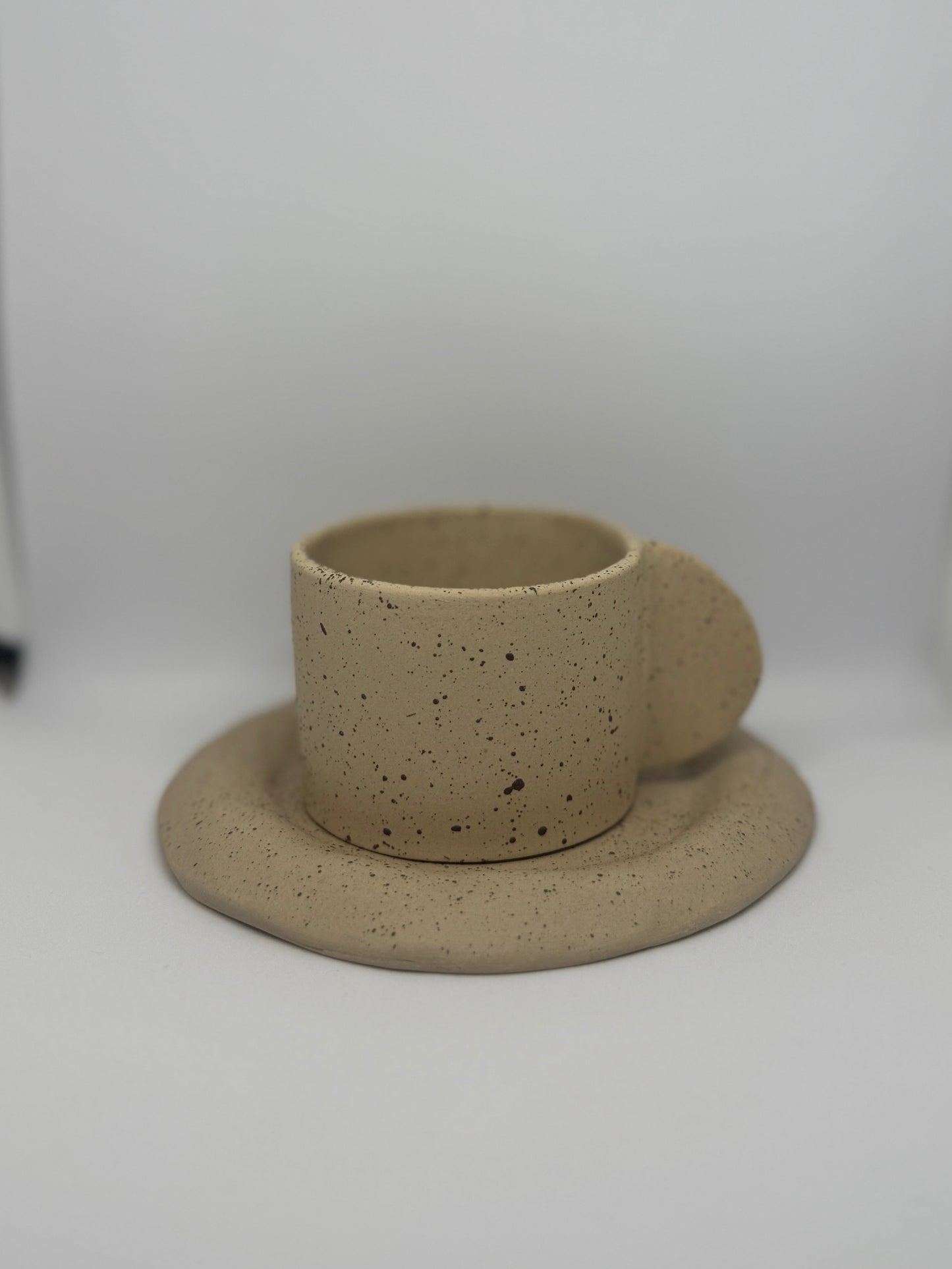 El yapımı stoneware espresso/türk kahvesi fincanı