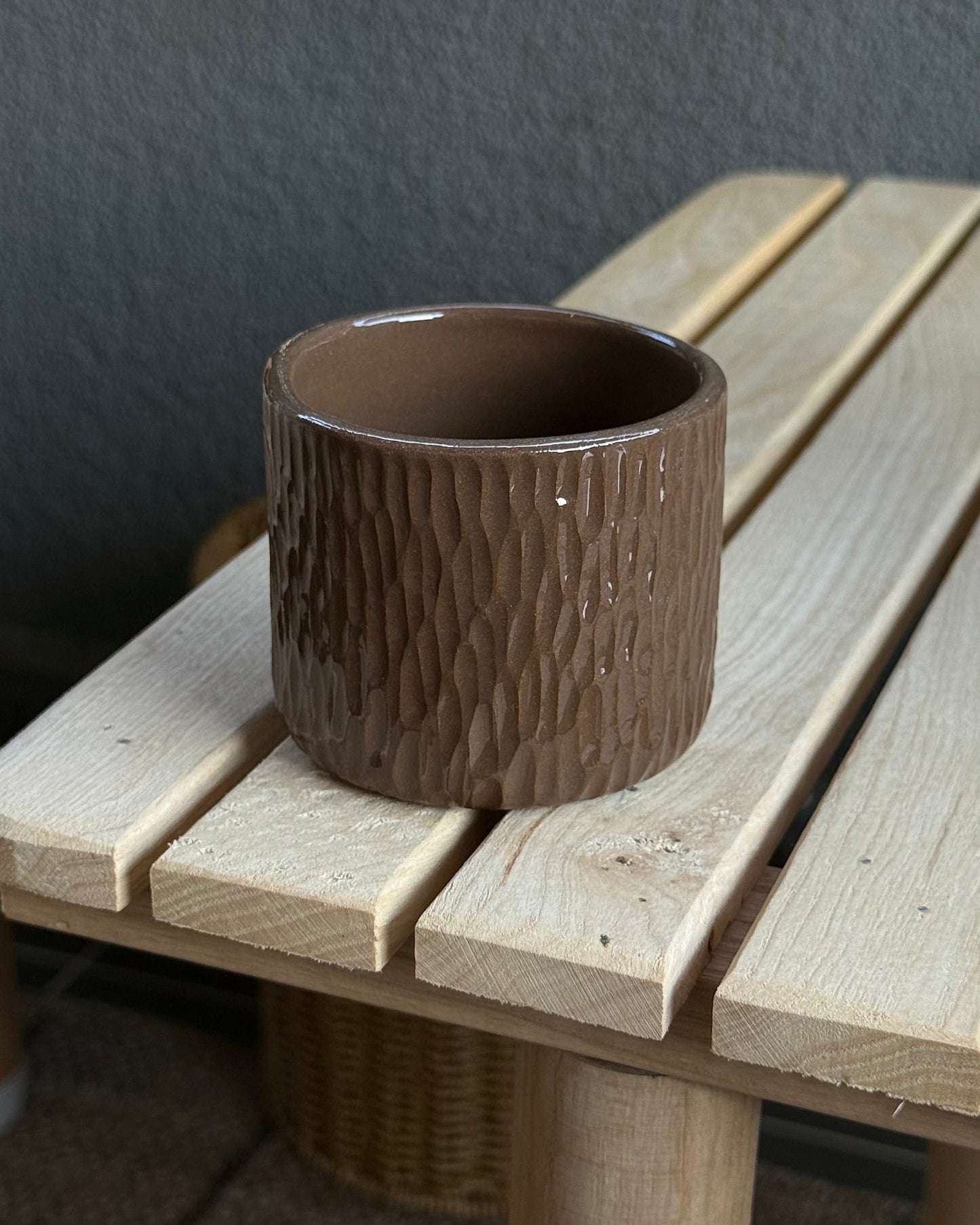 CARVED - El yapımı stoneware  kupa