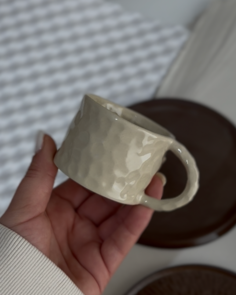 El yapımı stoneware Türk Kahvesi/Espresso Fincanı
