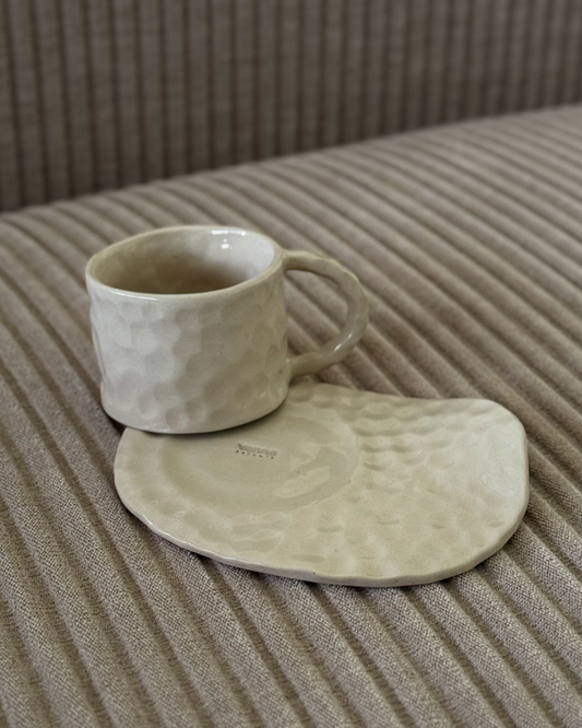 El yapımı stoneware Türk Kahvesi/Espresso Fincanı
